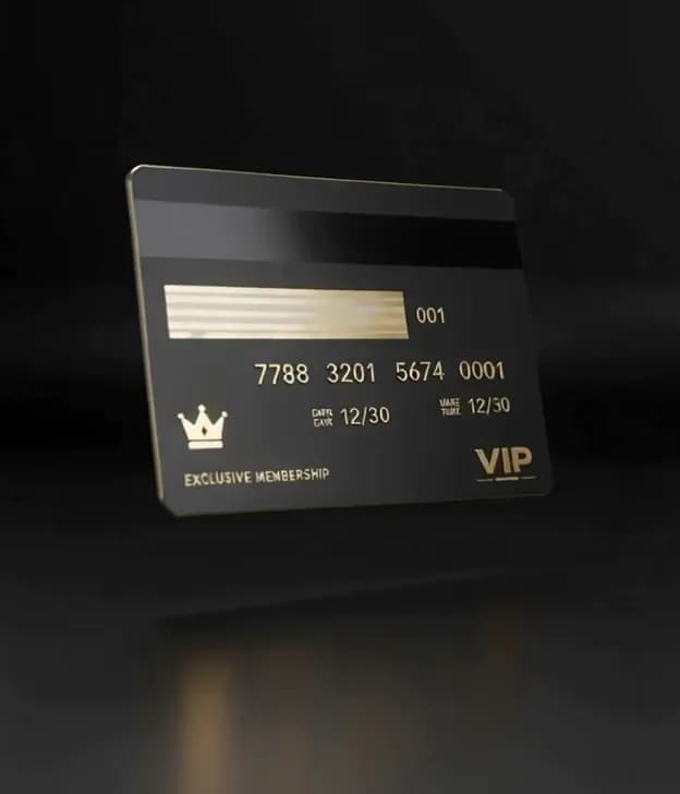 Gold VIP membership card