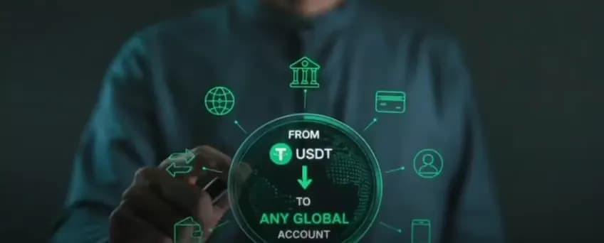 Diagram of USDT flowing to any global account